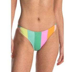 NWOT The Bikini Lab Prism Stripe French Bikini Bottoms